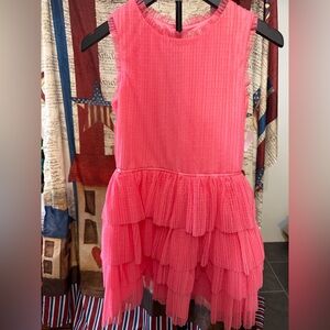 Zhenzi Pink Tiered Tulle Party Dress for Girls